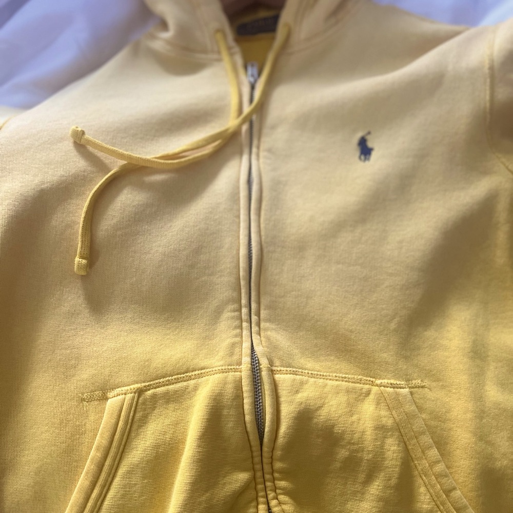 Polo by Ralph Lauren Ombré Butter Yellow Zip Hoodie Like New FREE SHIPPING